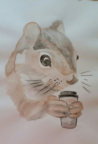 Squirrel with Coffee