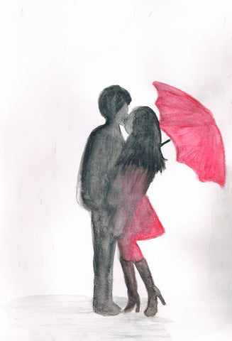 A red umbrella