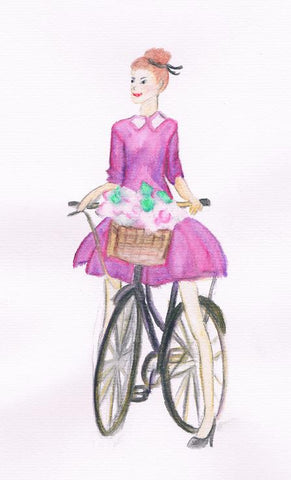 The girl on the bike