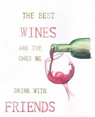 Friends with wine